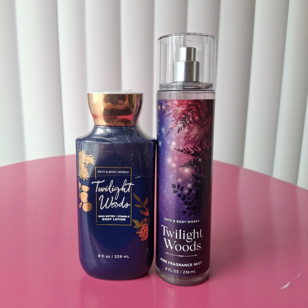 Bath & Body Works TWILIGHT WOODS Body Lotion & Fragrance Mist Set 8oz